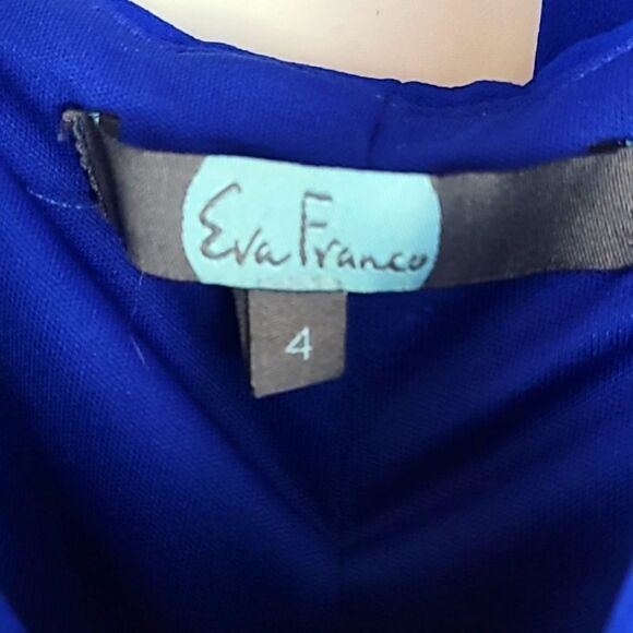 Eva Franco  Anthropologie Cobalt Blue Halter Top Jumpsuit. Size 4 - Picture 7 of 7